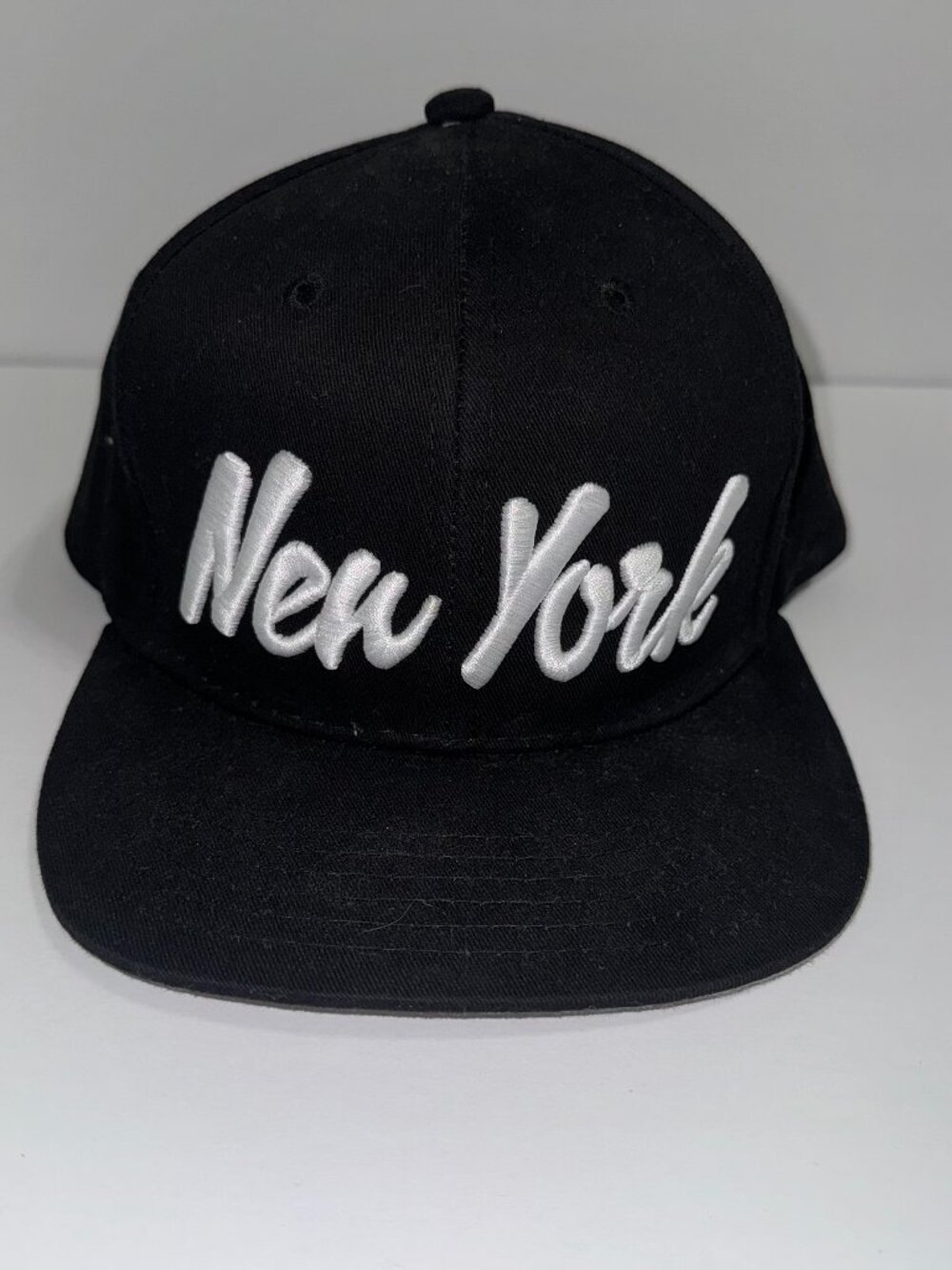 New York Hat Cap Black Elidan Adjustable Script Logo Baseball Snapback